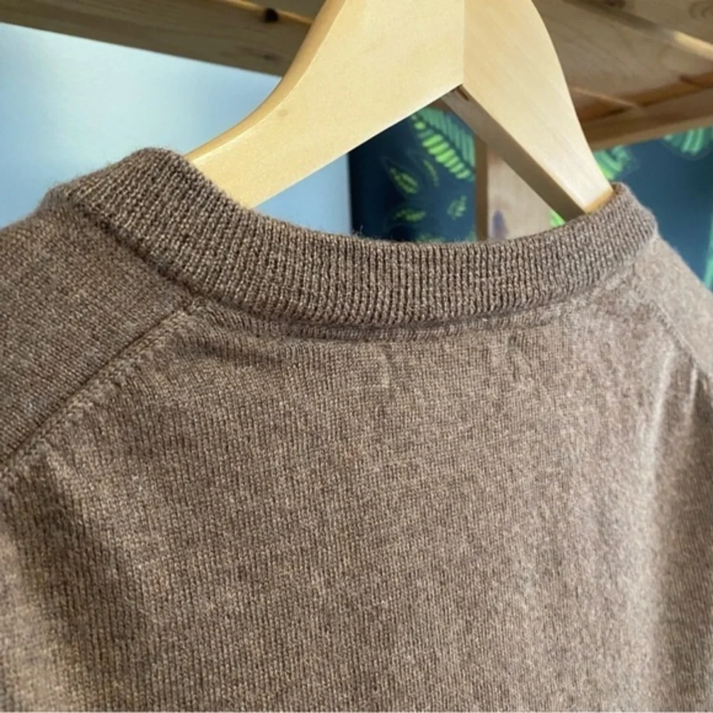 Bobby Jones Brown Merino Wool V-neck Sweater